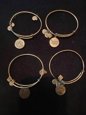 Alex and Ani  Gold Charm Bangle Bracelet Set - Gold tone